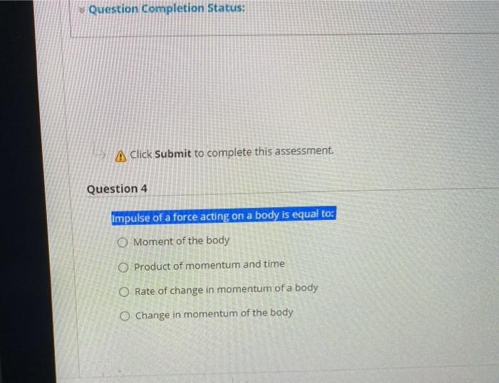 Solved Question Completion Status: A Click Submit to | Chegg.com