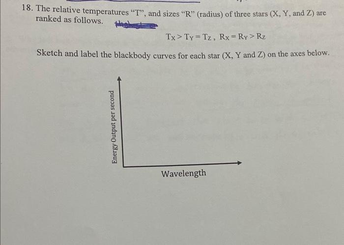 Solved 8. The relative temperatures 