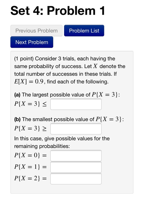 Solved Set 4: Problem 1 Previous Problem Problem List Next | Chegg.com