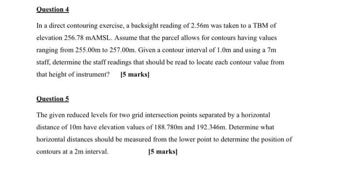Solved W a Question 4 In a direct contouring exercise, a | Chegg.com