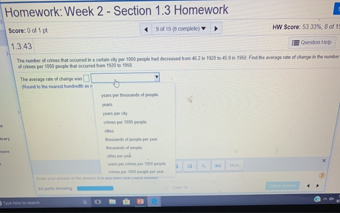 Solved Homework: Week 2 - Section 1.3 Homework 9 of 15 (8 | Chegg.com