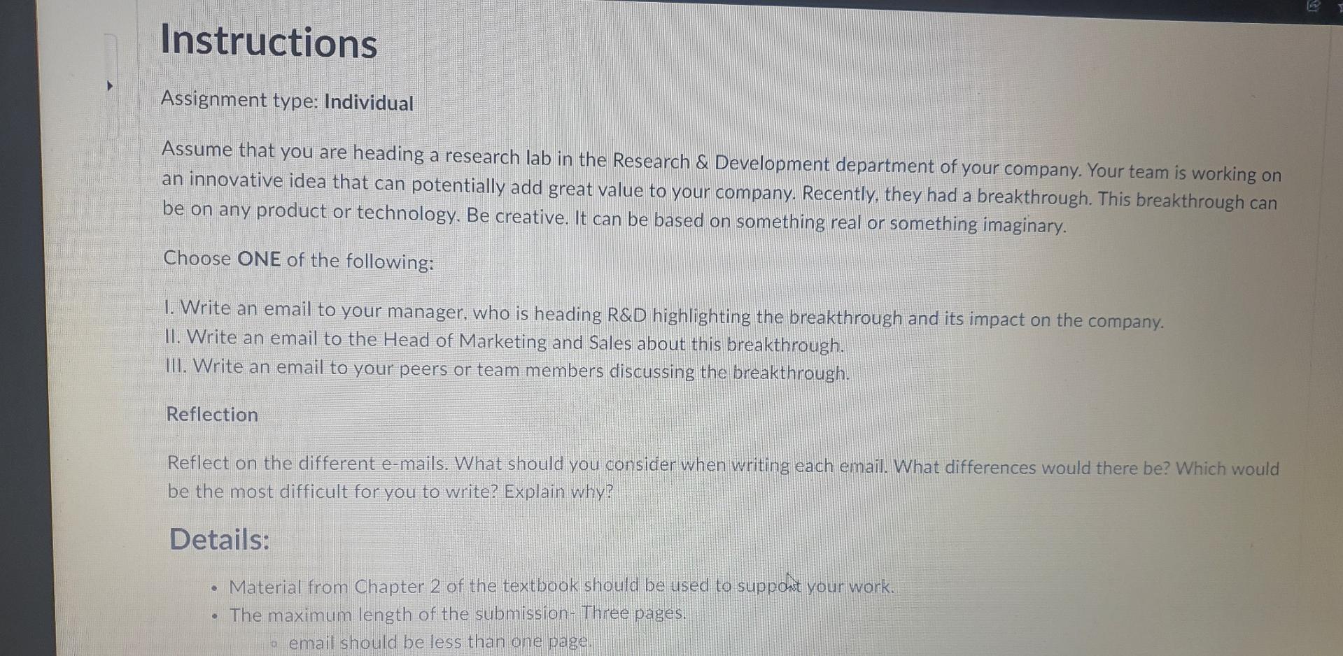 Solved Instructions Assignment type: Individual Assume that | Chegg.com