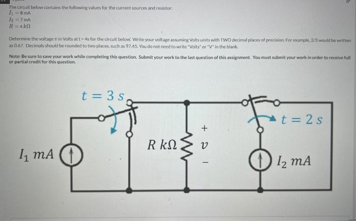 Solved The circuit below contains the following values for | Chegg.com