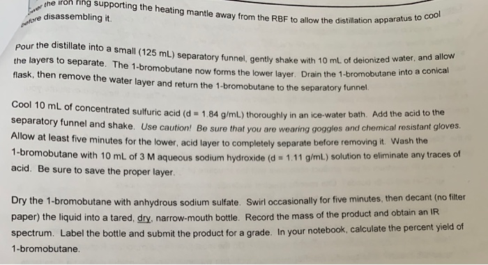 Solved My Percent Yield Of 1 Bromobutane Was Less Than 10 Chegg Com