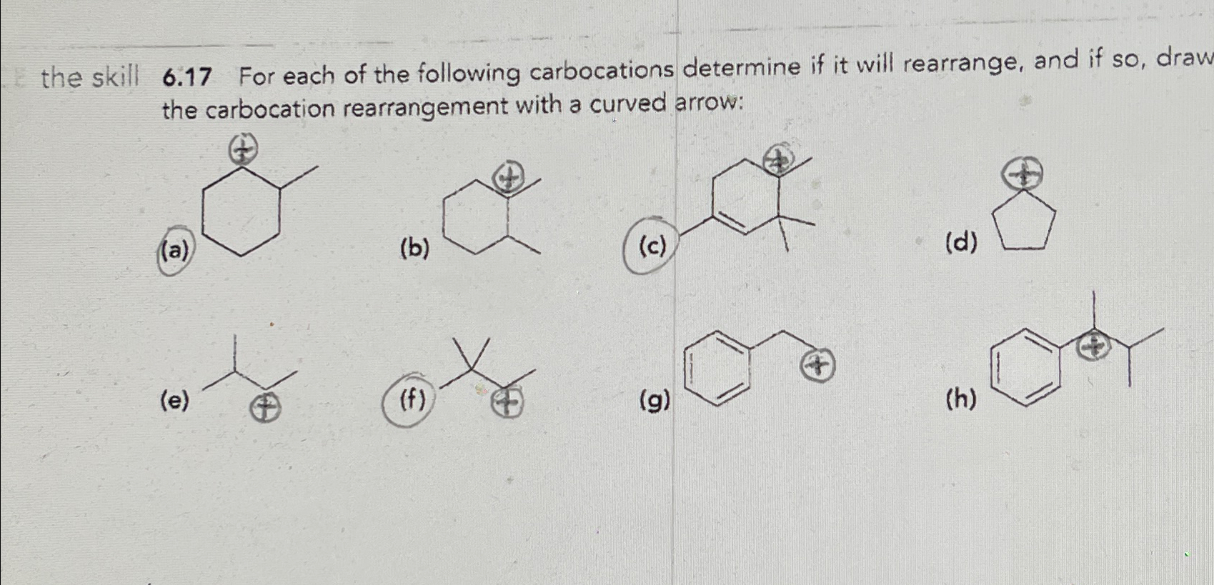 Solved the skill 6.17 ﻿For each of the following | Chegg.com