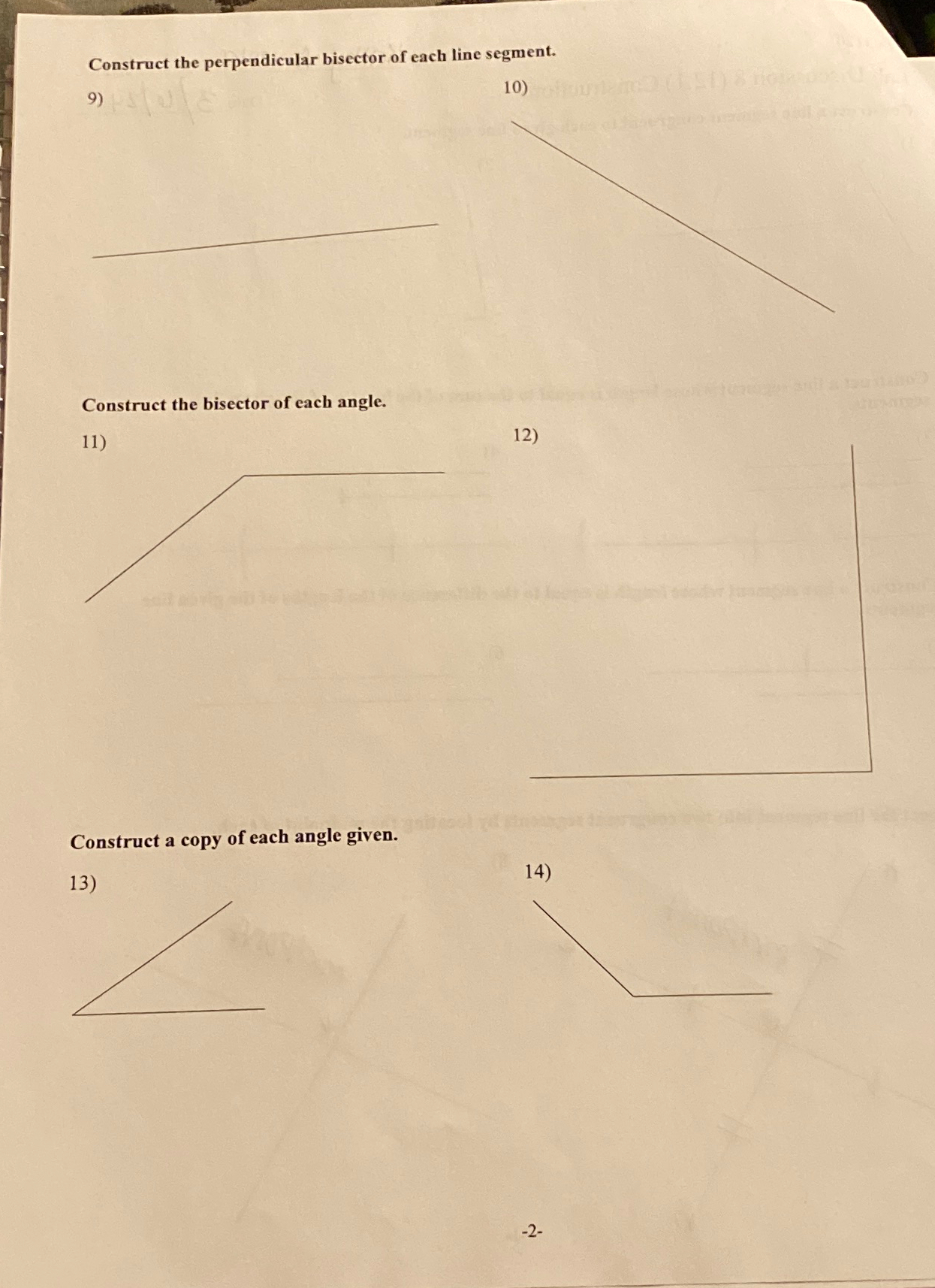 construct a perpendicular bisector of a line segment ab 6cm