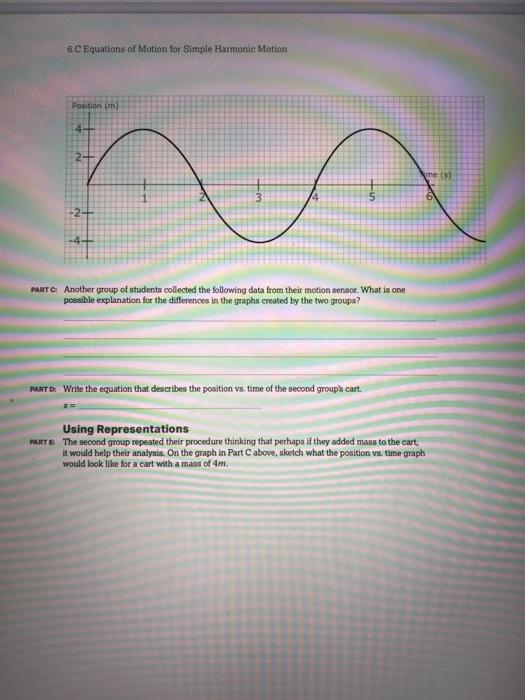 Solved UNIT 6 Simple Harmonic Motion 6.C Equations of Motion
