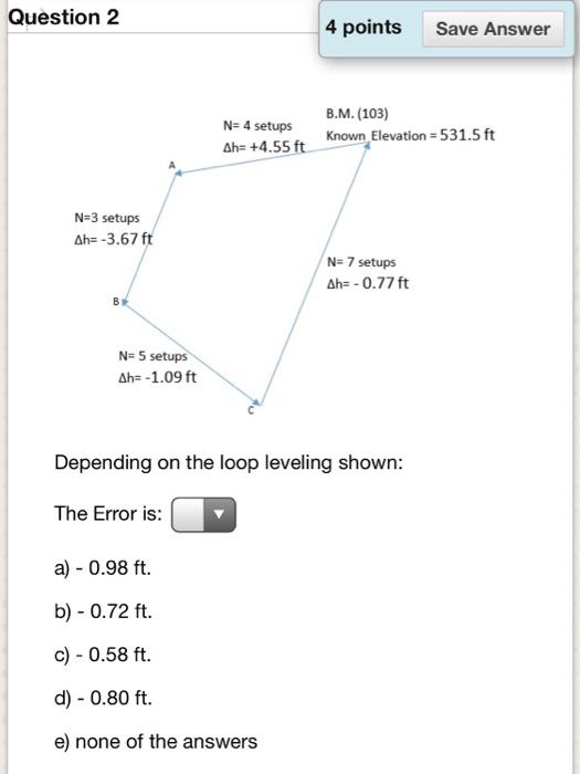 Solved Question 2 4 points Save Answer N= 4 setups Ah= +4.55 | Chegg.com