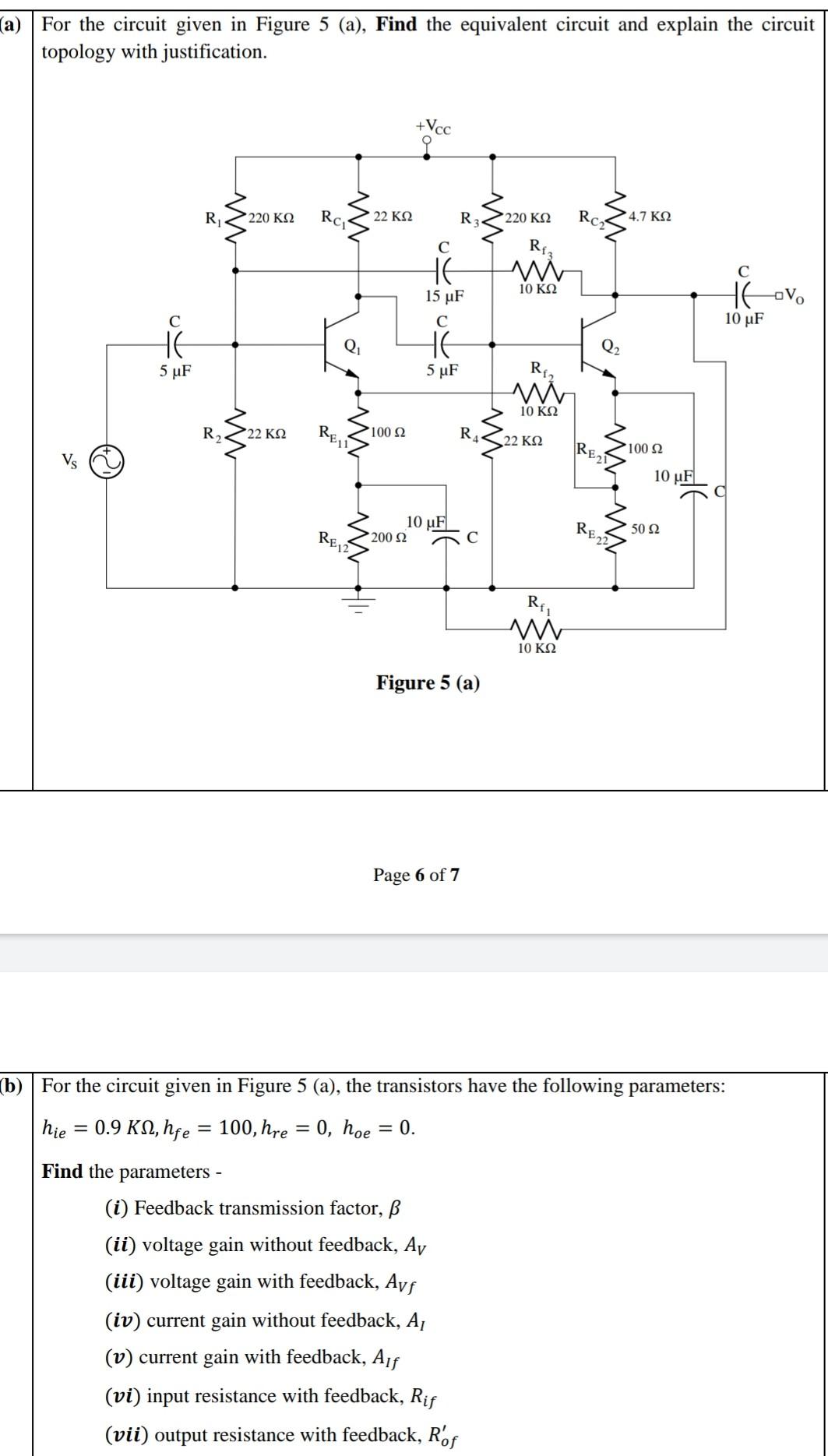 Solved (a) For The Circuit Given In Figure 5 (a), Find The | Chegg.com