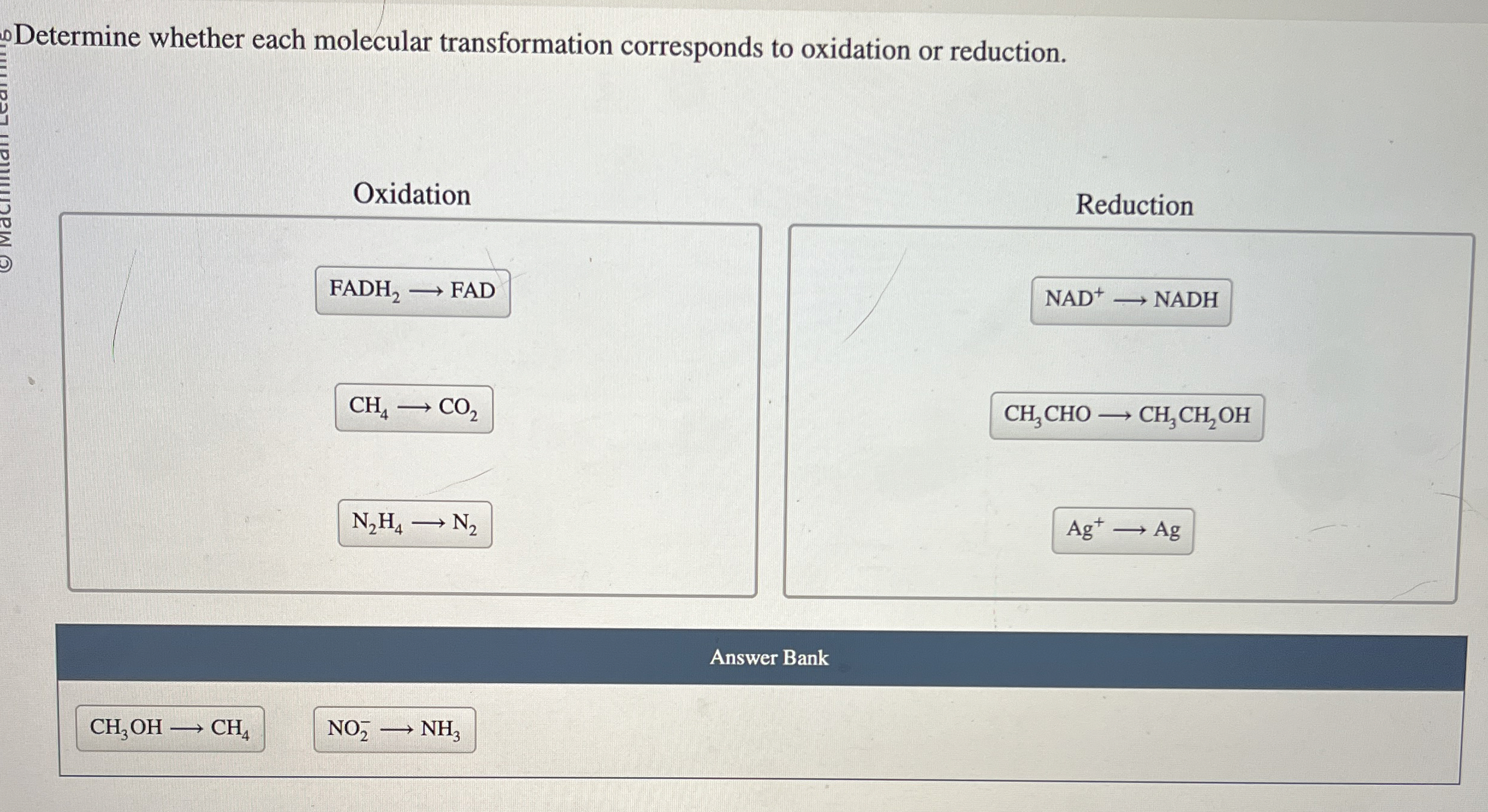 Solved Determine whether each molecular transformation | Chegg.com