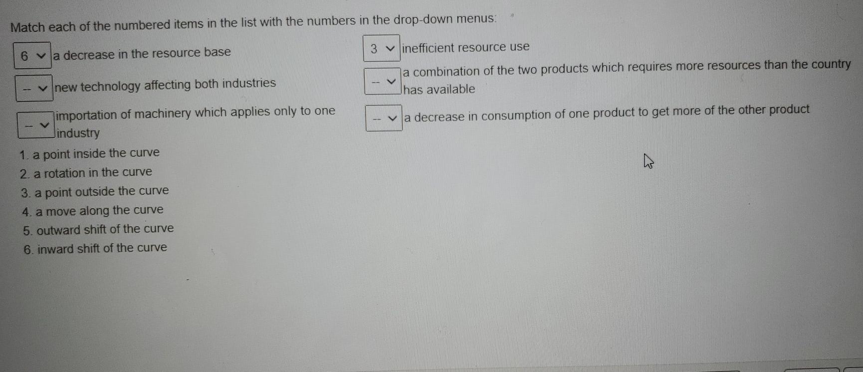 Solved Match each of the numbered items in the list with the | Chegg.com