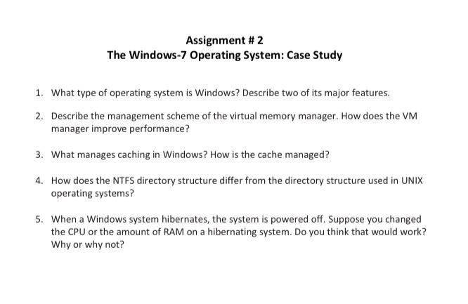 case study on windows 7 operating system