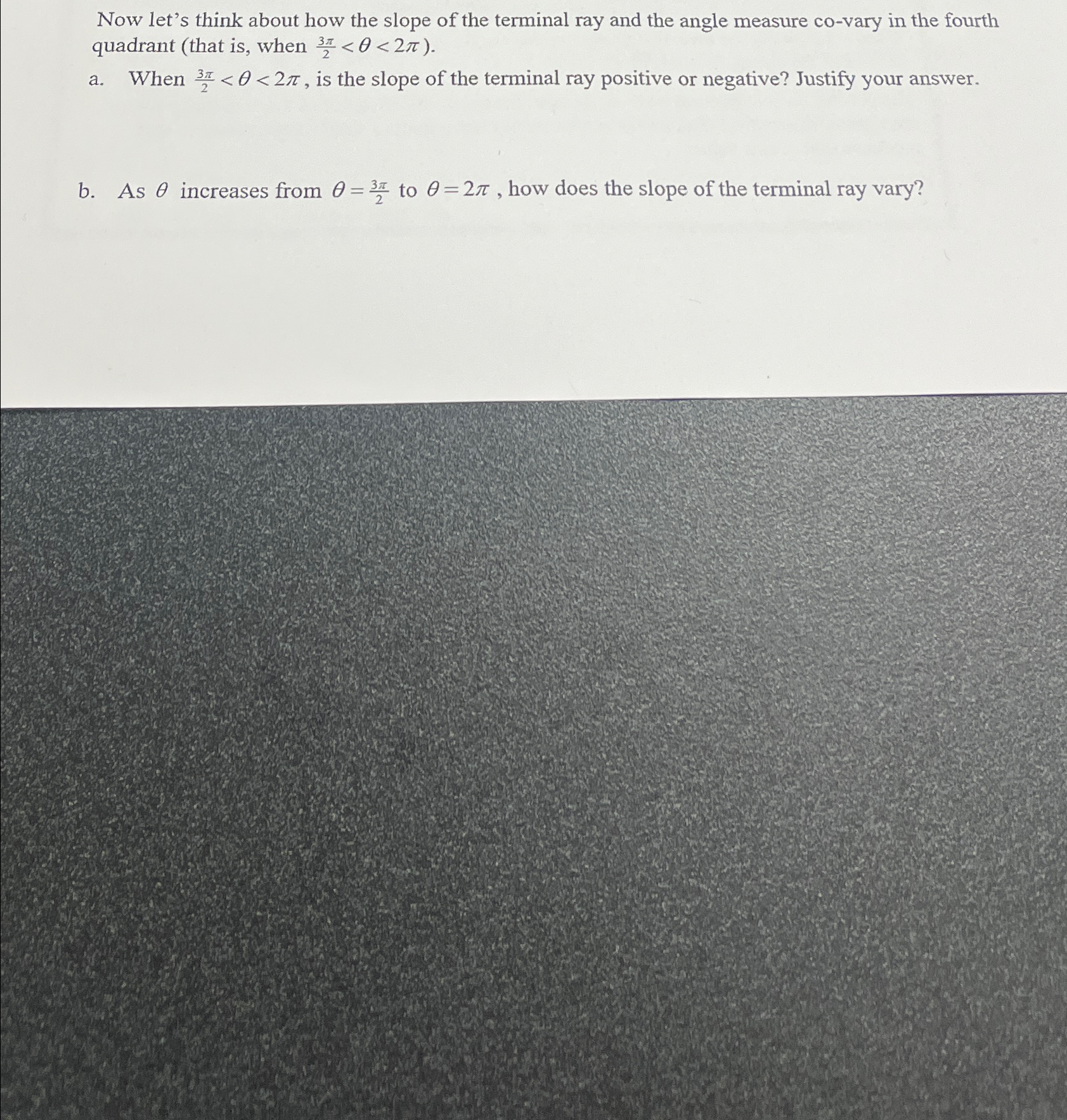 Solved Now let's think about how the slope of the terminal | Chegg.com