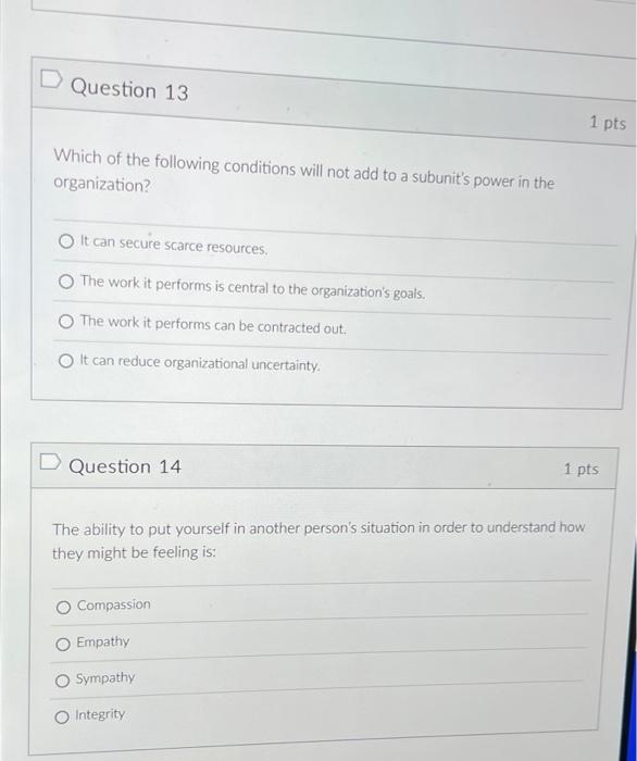 Solved Question 13 1 pts Which of the following conditions | Chegg.com