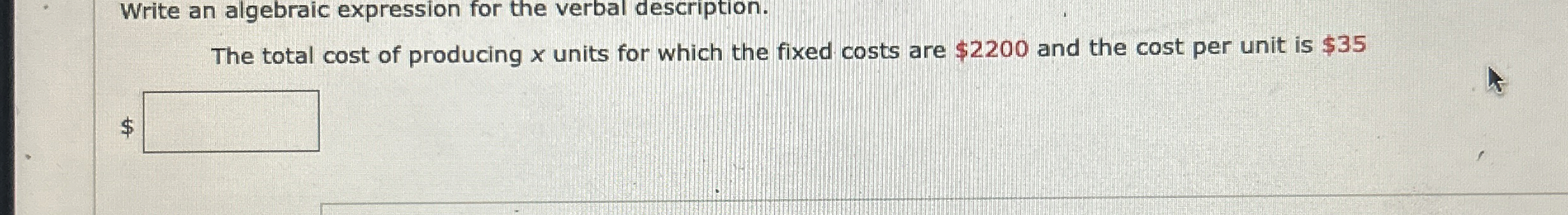 Solved Write an algebraic expression for the verbal | Chegg.com