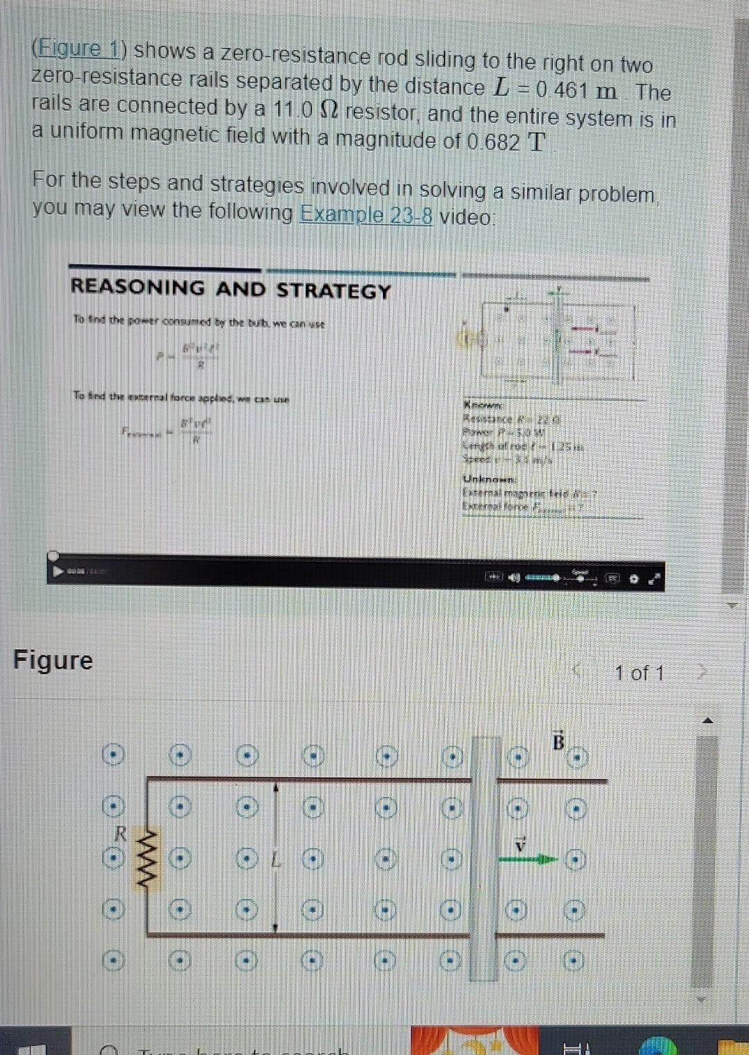 Solved (Figure 1) shows a zeroresistance rod sliding to the