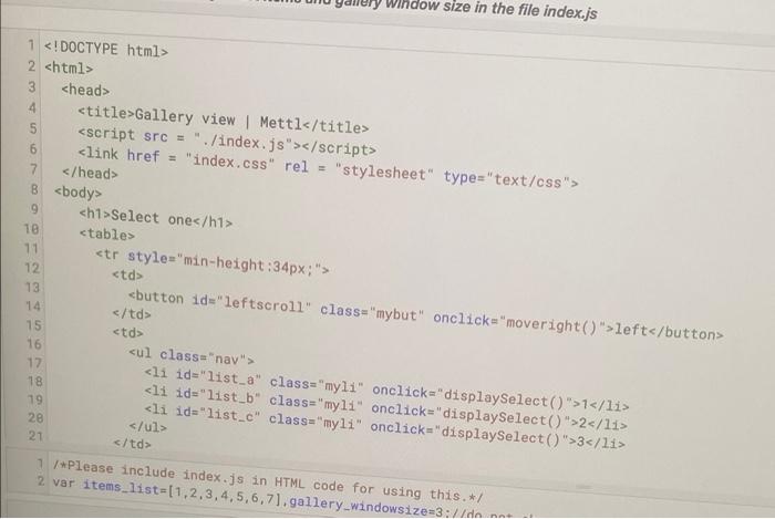 Solved responsive JavaScript index.jsGallery view:web | Chegg.com