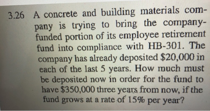 Solved 3.26 A concrete and building materials com- pany is | Chegg.com