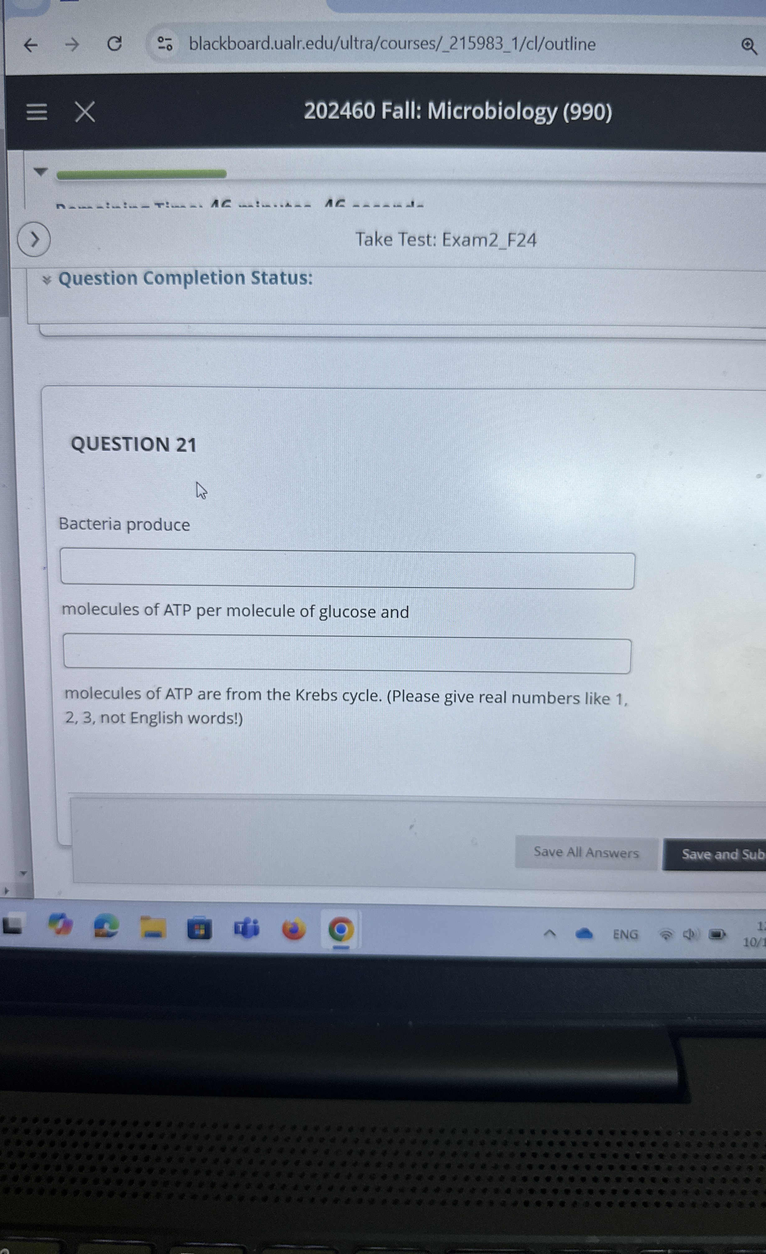 Solved QUESTION 21Bacteria producemolecules of ATP per