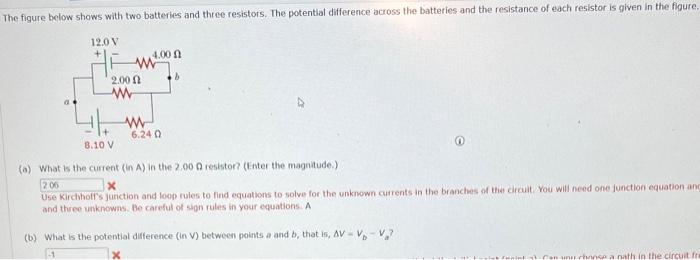 Solved The Figure Below Shows With Two Batteries And Three | Chegg.com