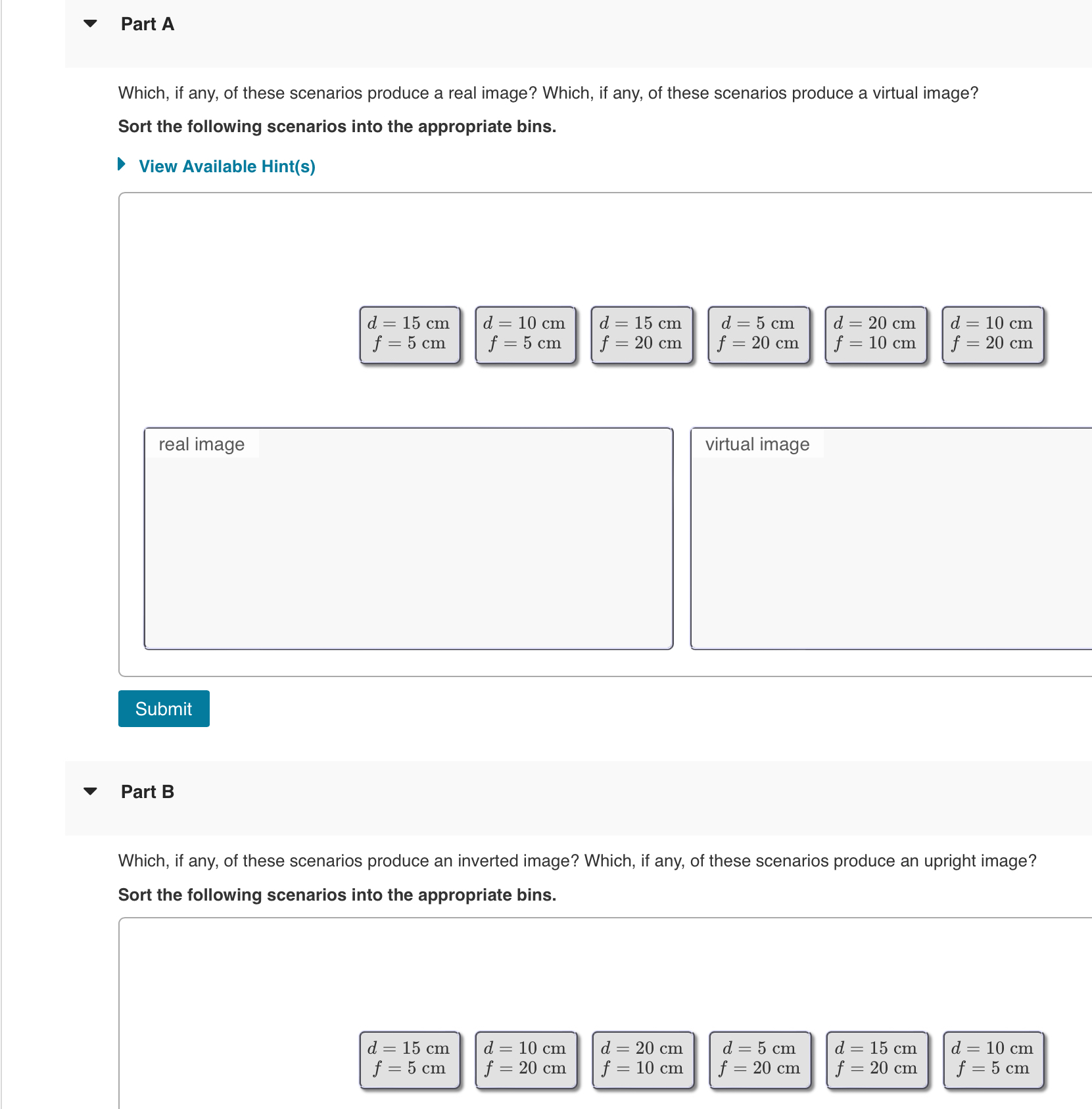 Solved Part AWhich, if any, of these scenarios produce a | Chegg.com