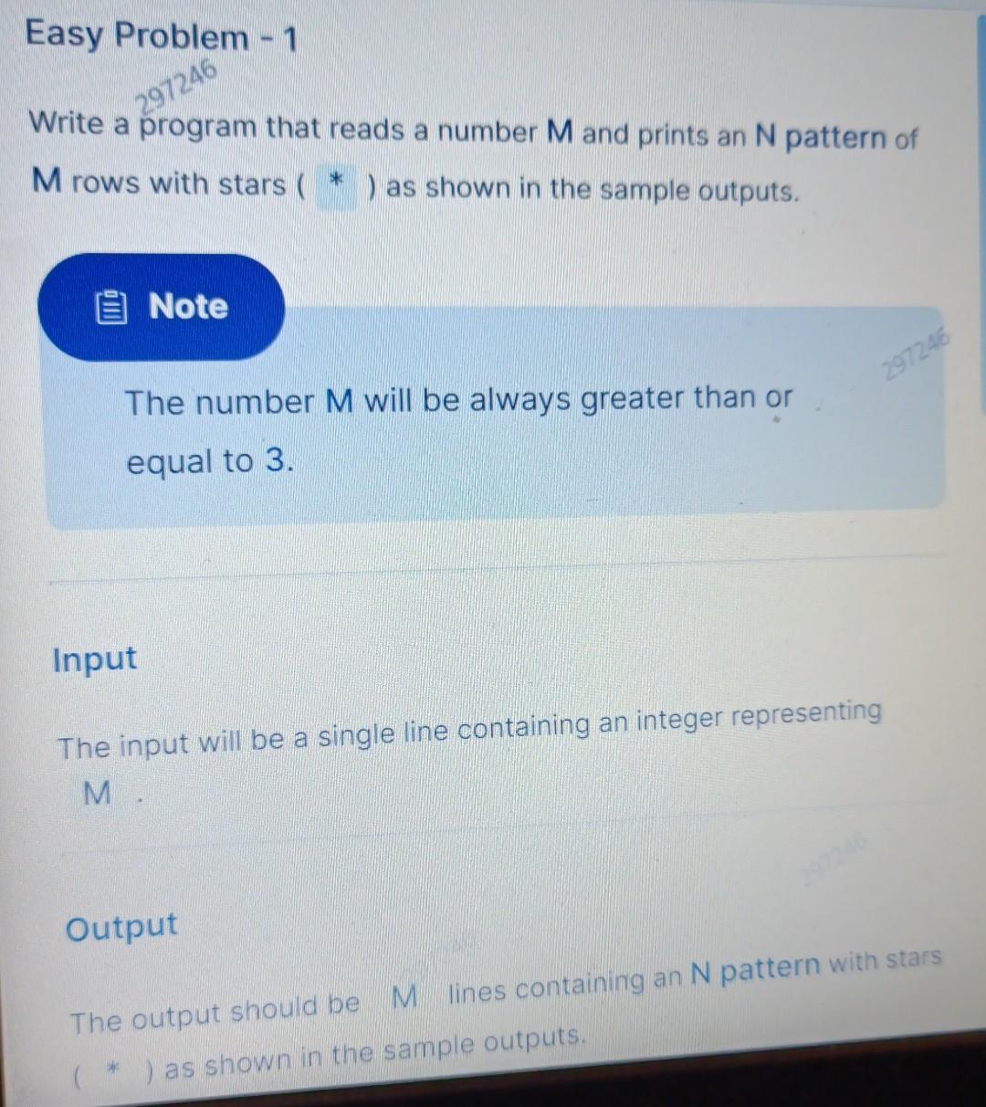 Solved Easy Problem - 1 Write a program that reads a number | Chegg.com