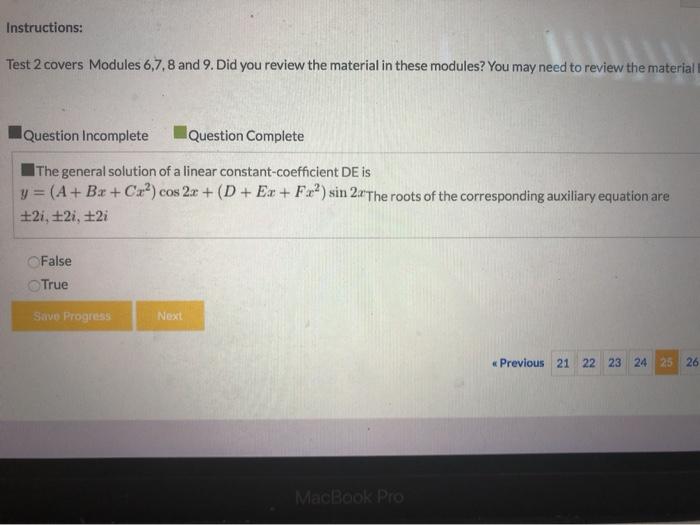 Solved Instructions: Test 2 covers Modules 6,7, 8 and 9. Did | Chegg.com