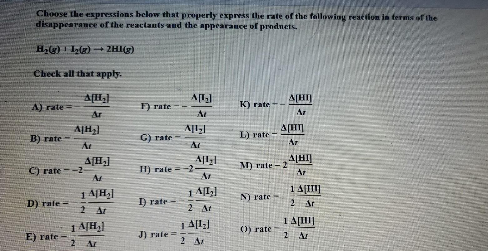 Solved Choose the expressions below that properly express | Chegg.com