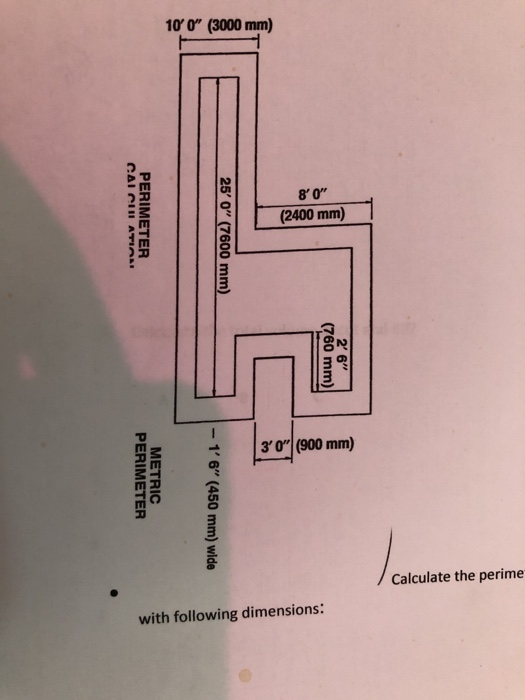 Solved Calculate the perimeter (centerline) for the wall | Chegg.com