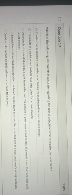 Solved Question 13Which of the following statements is | Chegg.com