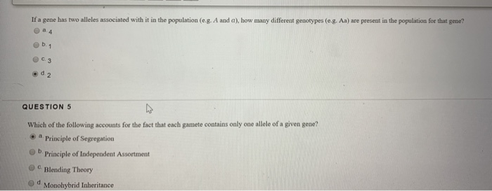 Solved If a gene has two alleles associated with it in the | Chegg.com