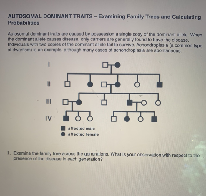 autosomal dominant traits