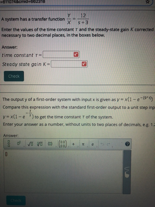 Solved =611074&cmid=662318 Y 12 A system has a transfer | Chegg.com