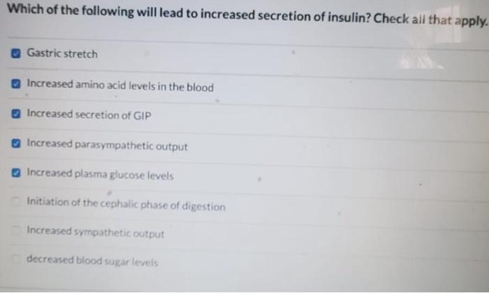 Solved Which of the following will lead to increased | Chegg.com