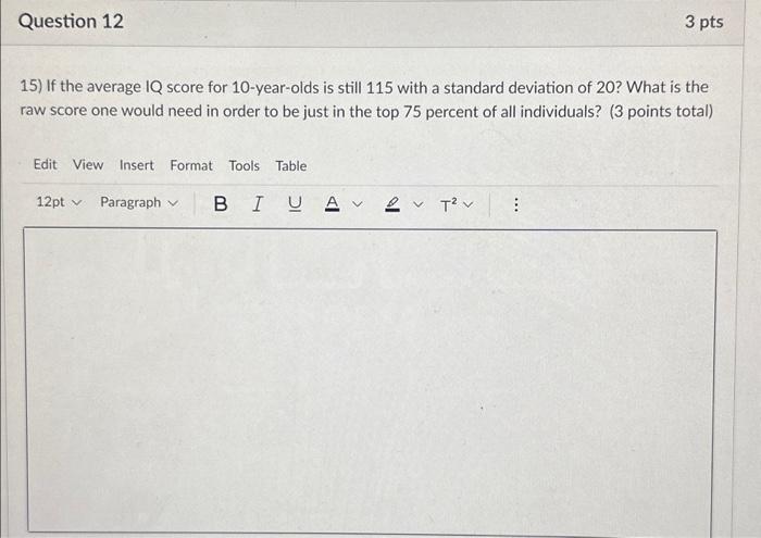 What is the average IQ score?