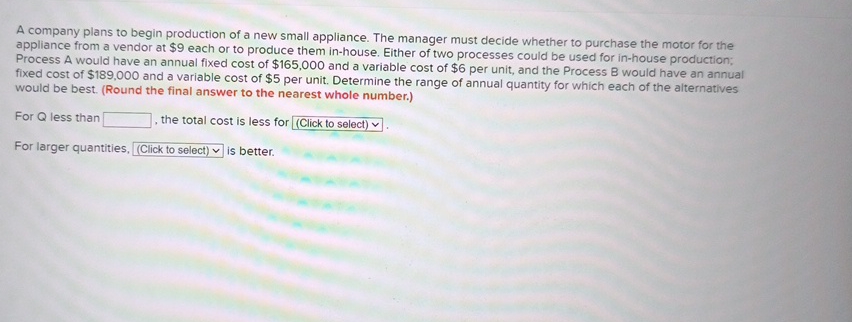 Solved A company plans to begin production of a new small | Chegg.com