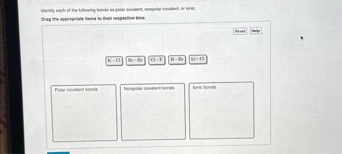 Solved Identify each of the following bonds as polar | Chegg.com