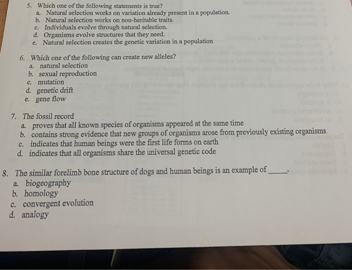Solved 5. Which one of the following statements is true? a. | Chegg.com
