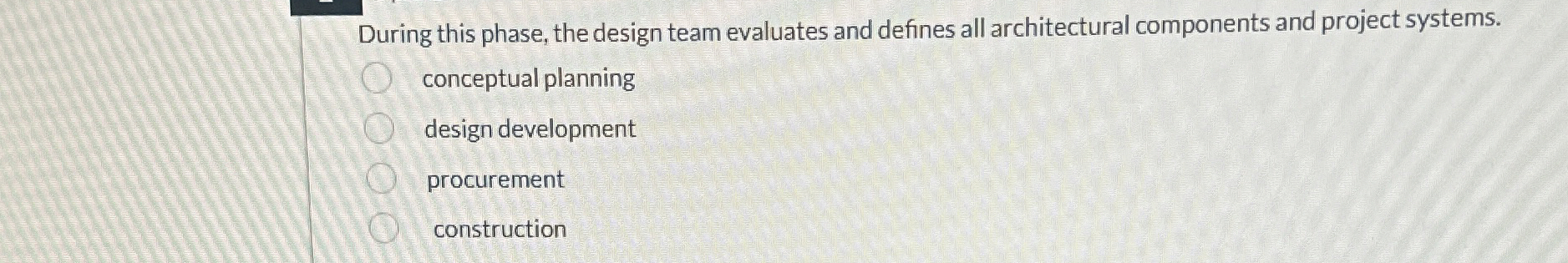 Solved During this phase, the design team evaluates and | Chegg.com