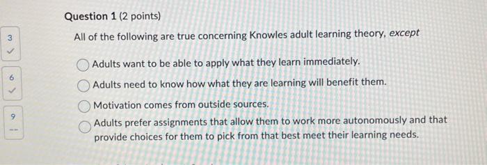 All of the following are true concerning Knowles | Chegg.com