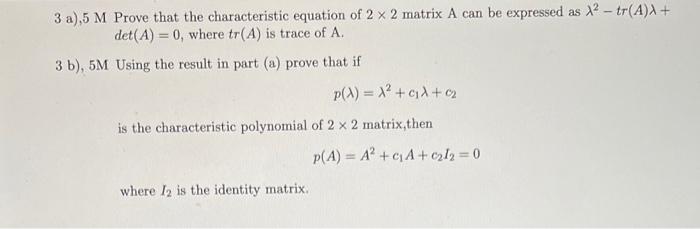 Solved answer the following linear algebra questions with | Chegg.com