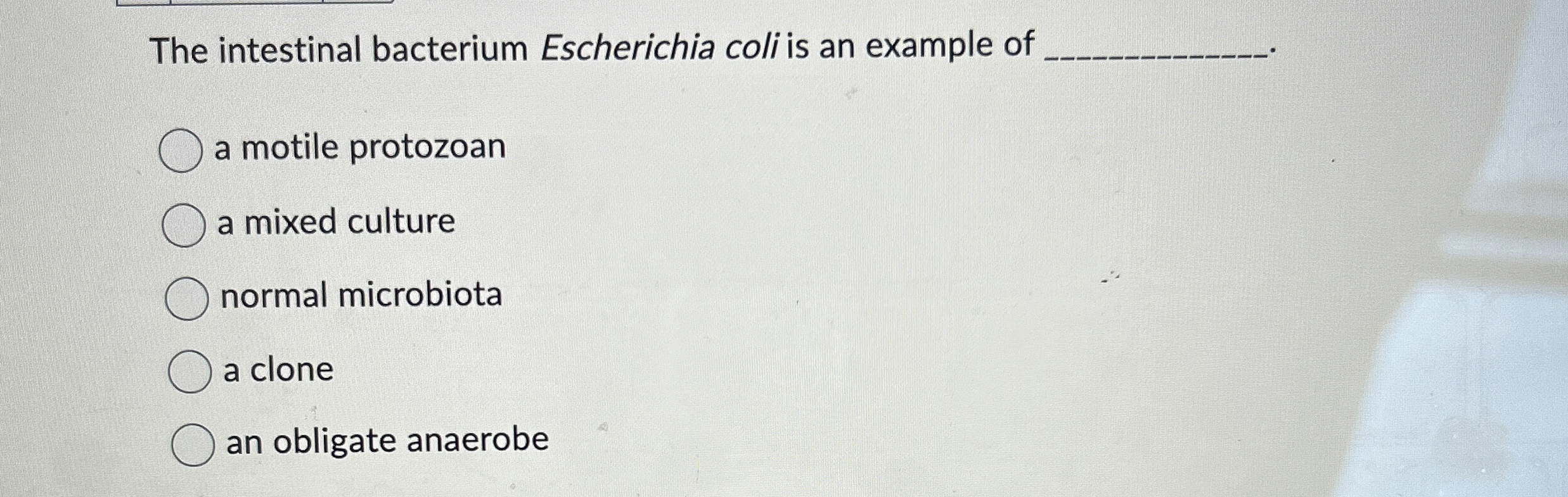 Solved The intestinal bacterium Escherichia coli is an | Chegg.com