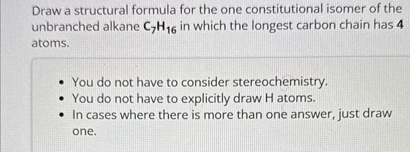 Solved Draw a structural formula for the one constitutional | Chegg.com