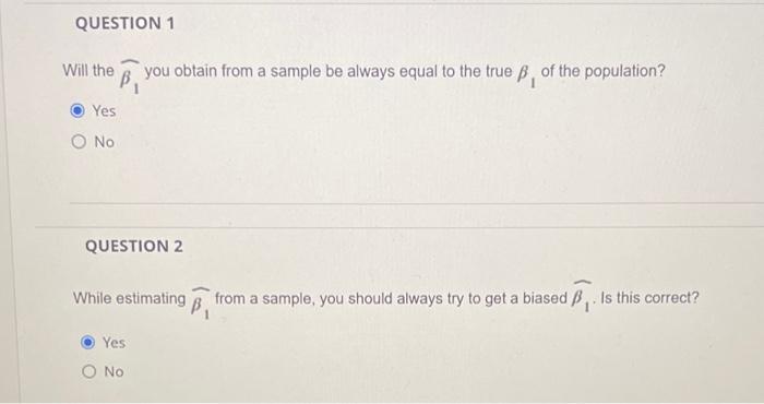 Solved QUESTION 1 Will The B, You Obtain From A Sample Be | Chegg.com