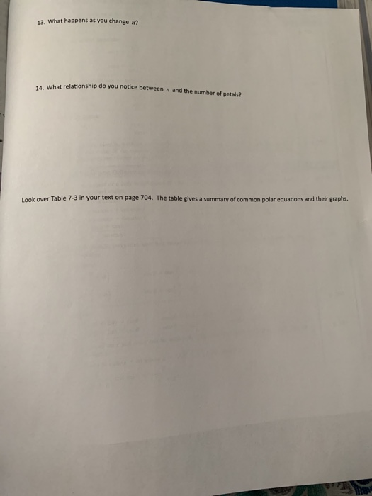 Solved Polar Coordinates Lab Directions: Complete the lab in | Chegg.com