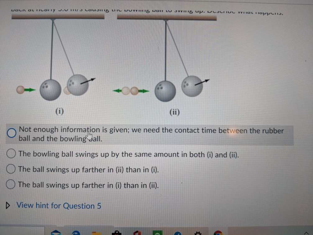 solved-question-5-1-point-a-bowling-ball-hangs-from-a-chegg