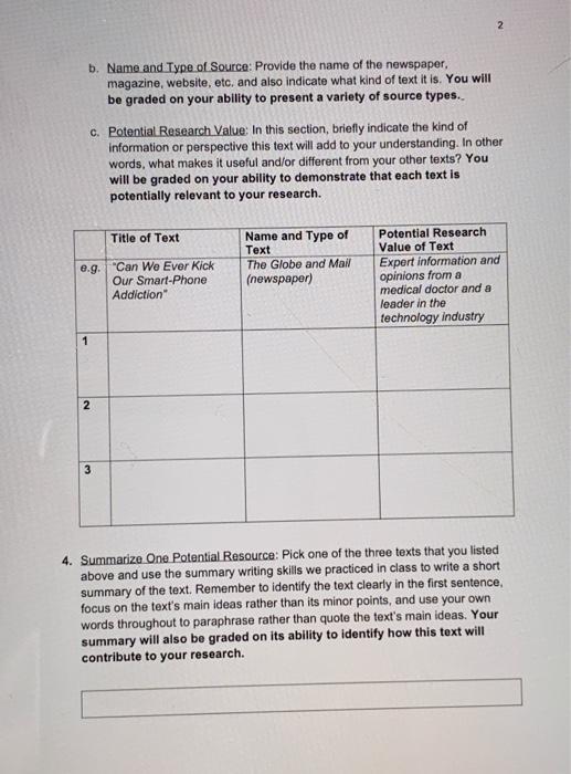 Solved Research Project Proposal Assignment (10%) Your Task: | Chegg.com