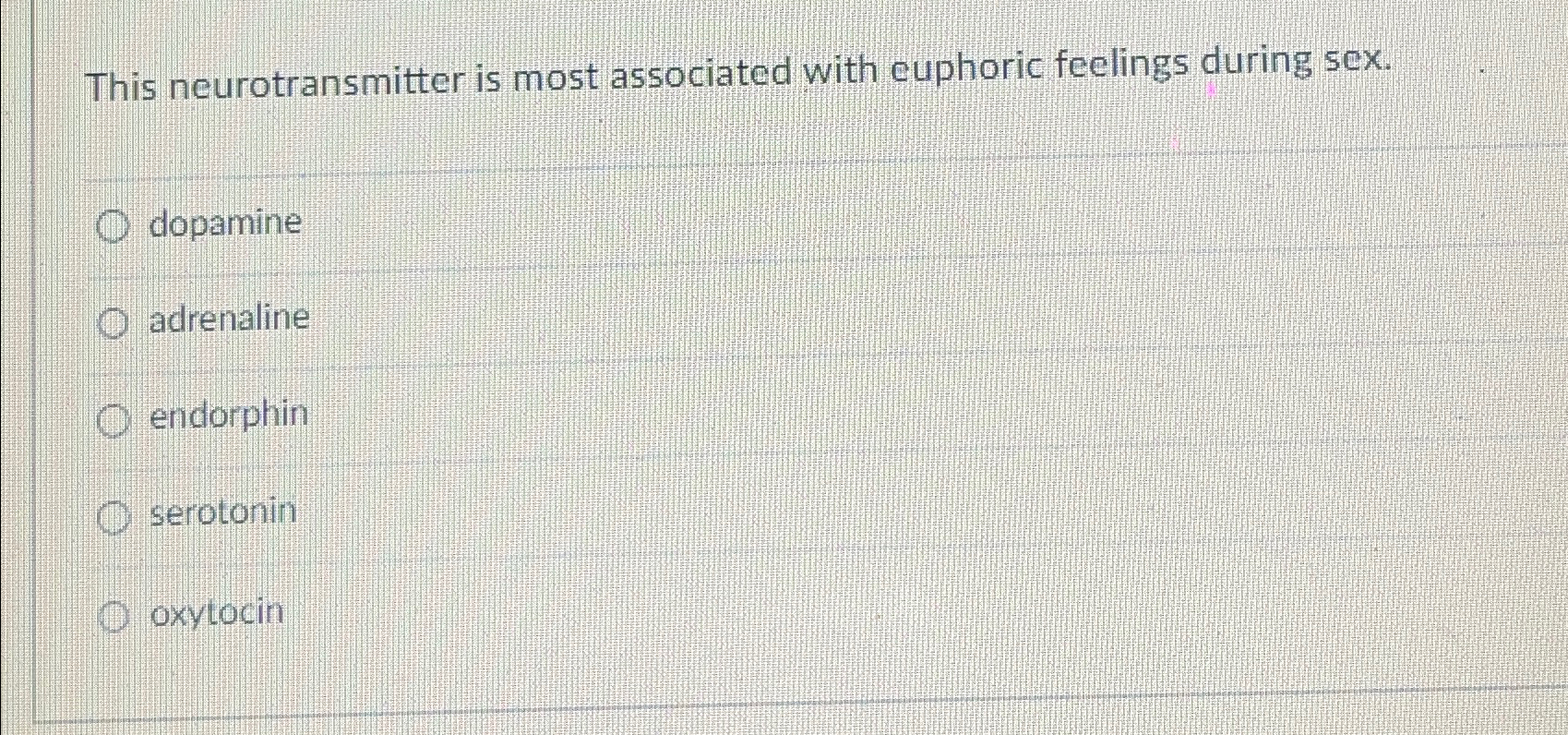 Solved This Neurotransmitter Is Most Associated With