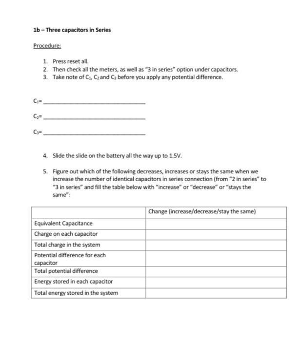 Solved Connecting Capacitors in Circuits Phet Lab