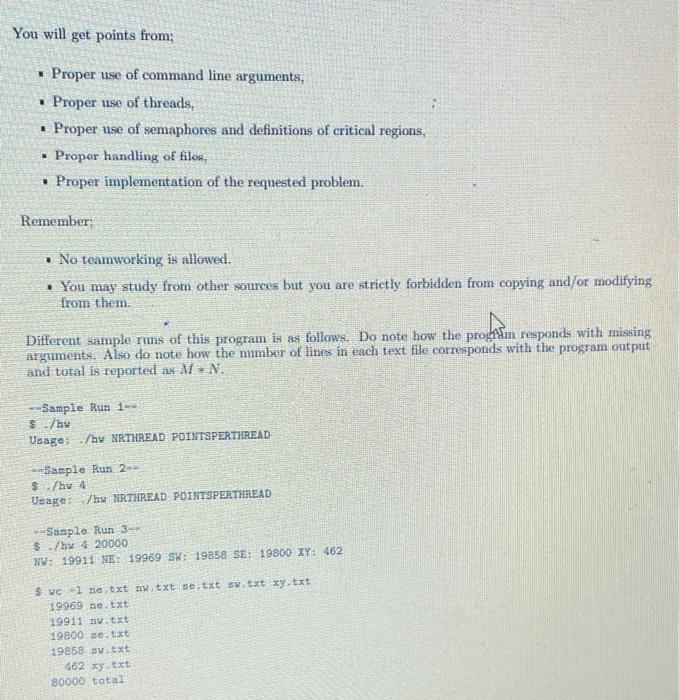 Solved In this homework, you are expected to write a C | Chegg.com